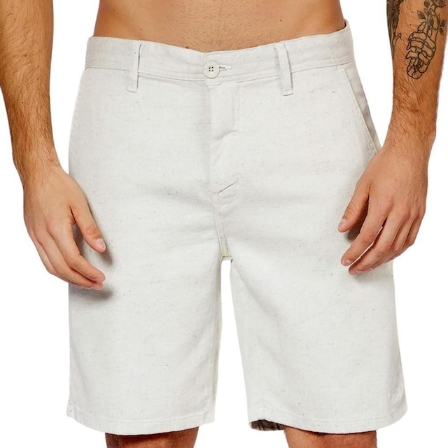 Bermuda Rip Curl Reveillon Raw Burst Cinza Claro Masculina
